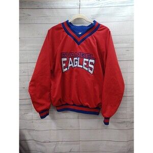 Vtg Varsity Spirit Cheerleader Evangels Eagles Pullover Jacket Red Blue Sz L